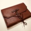 brown notebook