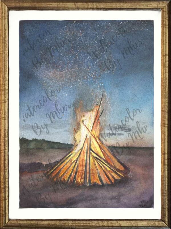 Campfire Framed