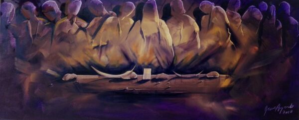 PIC008 Last Supper IV – Original Oil Painting on convas 120x50cm 1800$