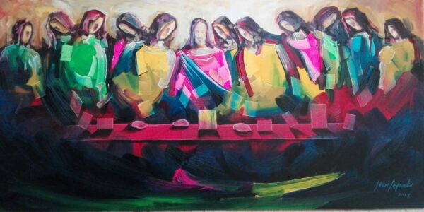 PIC010 Last Supper 3 – Original Oil Painting on convas 140x70cm 2900$