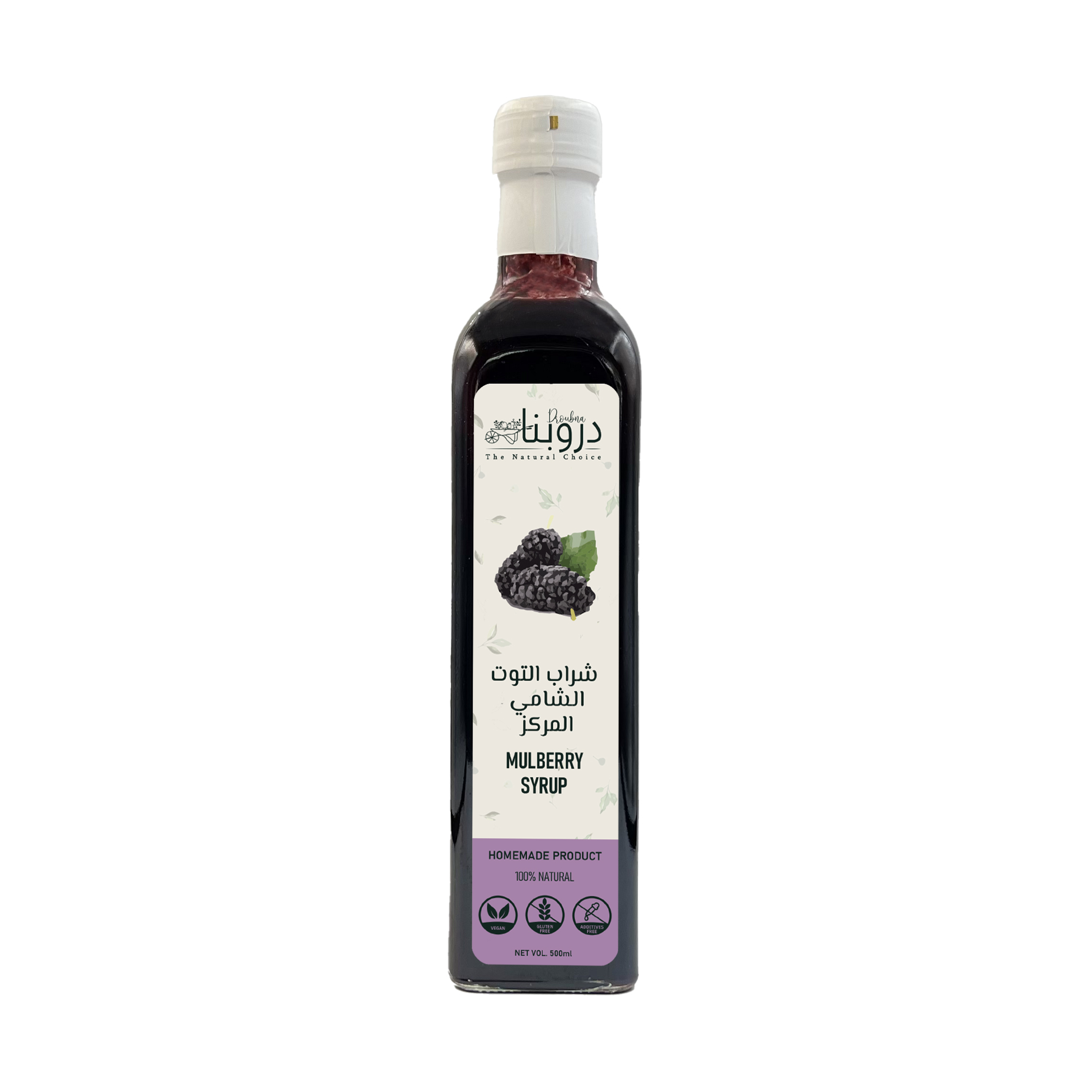 Mulberry syrup 500ml Front