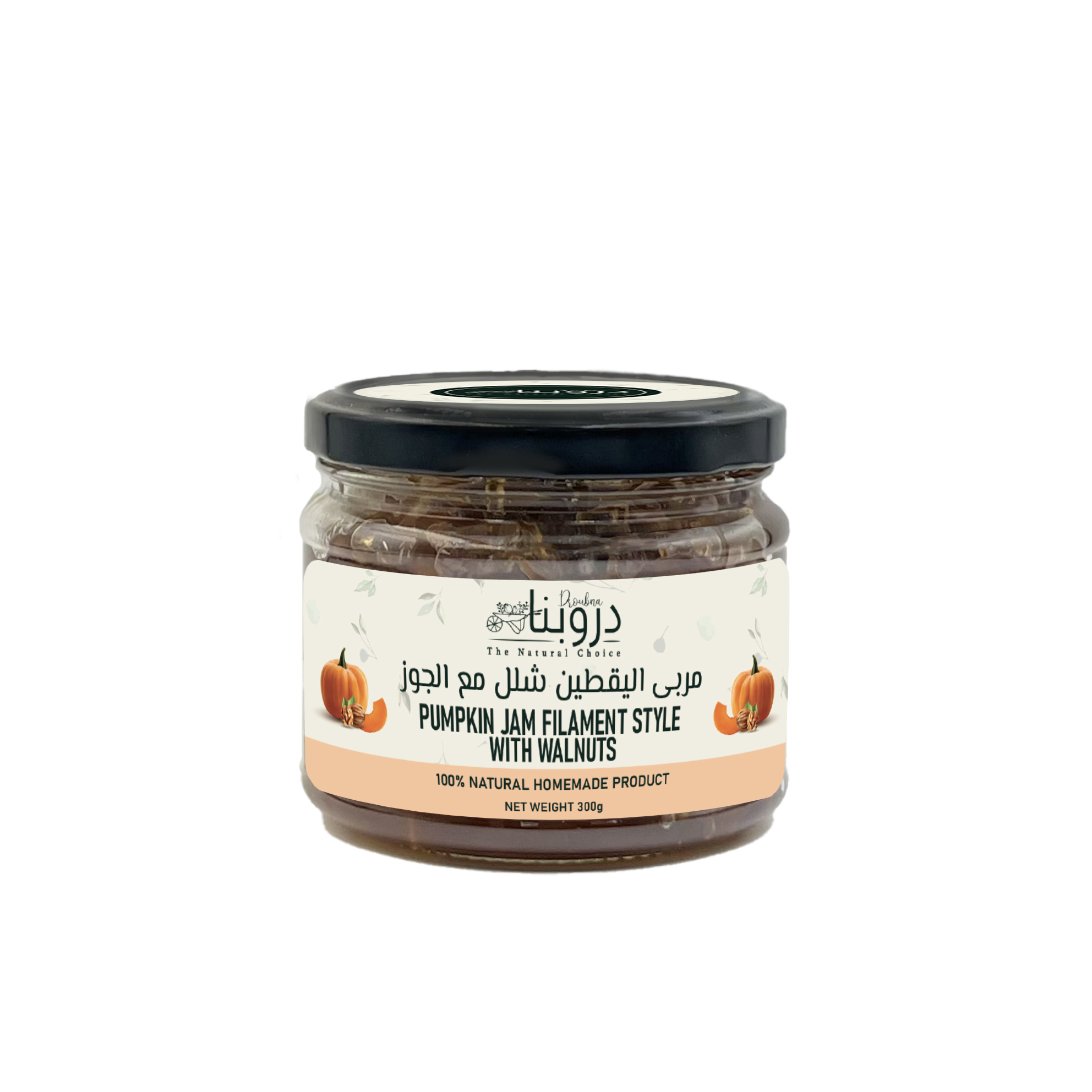 Pumpkin filamen style jam w walnuts 320g Front