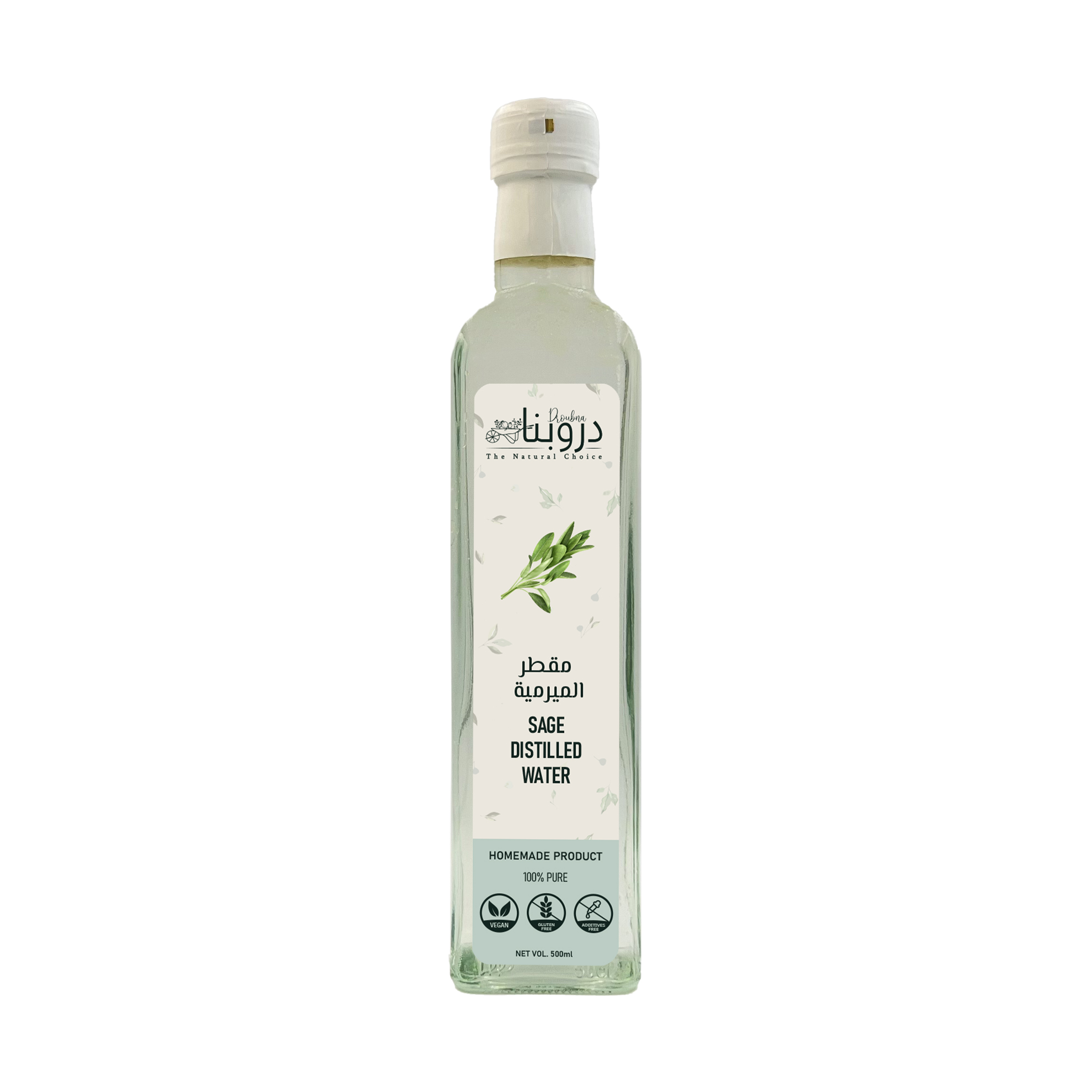 Sage water 500ml Front