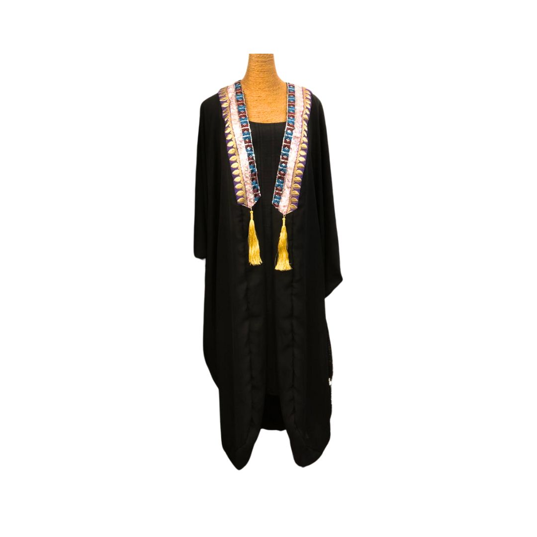 Embroidered Abaya Black